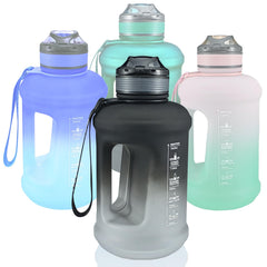 POPOACTI Sports Water Bottle 63 Oz/1800mL Leak Proof BPA Free Travel Outdoor For Men Women (Gradient_Black)
