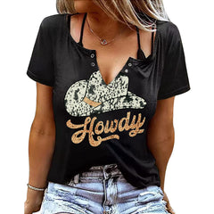 Howdy Shirt Women Western Shirts Rodeo Cowgirl T Shirt Country Concert Outfits Summer Vintage Graphic Tees Tops