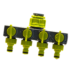 Garden Lawn European Water Tap 1-In-4 Outlet Divider