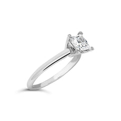 14K White Gold 1.0 Cttw Princess Lab-Grown Diamond Solitaire Engagement  Ring (F-G Color, VS1-VS2 Clarity) - Ring Size 7