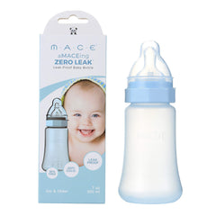 aMACEing Zero Leak® Baby Bottle with Anti-Colic Vent and Variable Flow Leak-Proof 7oz (Blue)