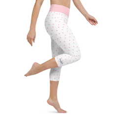PETIT BOW CAPRI LEGGINGS • WHITE