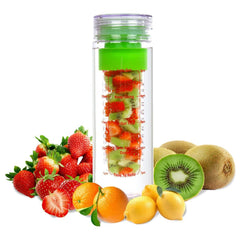 Sports Water Bottle Fruit Infuser Water Bottle Unique Leak Proof Lid Dishwasher Safe made with Tritan Shatter Proof Plastic Tritan Leak Proof 24 oz
