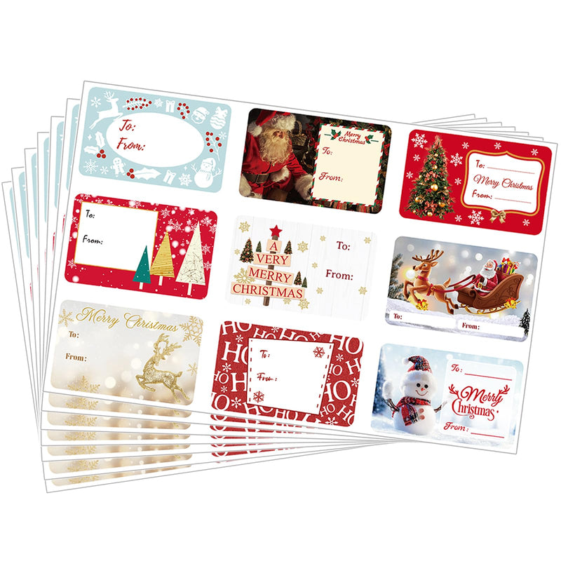 Christmas Gift Tags 135 Pcs Christmas Stickers Labels Self Adhesive Christmas Gift Tags Christmas Tags StickersChristmas Name Gift Labels Christmas Tag Gift Tags for Christmas Presents
