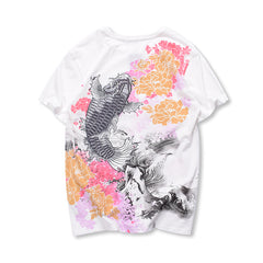 Japanese Style Embroidered T-Shirt for Men (Couple's)